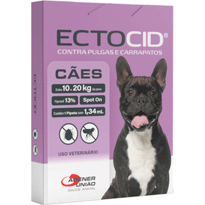 Ectocid Spot On Cães de 10 a 20kg Antipulgas e Carrapatos 1 pipeta