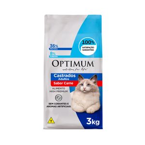 Optimum Gatos Adultos Castrados Carne