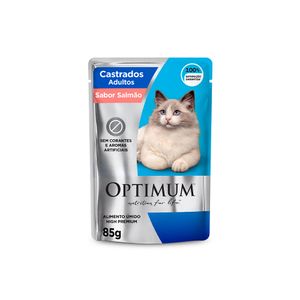 Optimum Sachê Gatos Adultos Castrados Salmão (40 und)