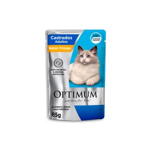 Optimum Sachê Gatos Adultos Castrados Frango