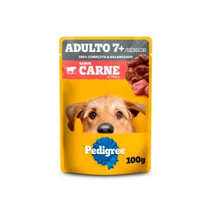 Pedigree Sachê Cães Adultos Sênior 7+ Anos Carne ao Molho