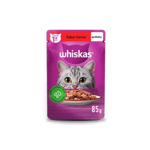 Whiskas Sachê Carne ao Molho Gatos Adultos