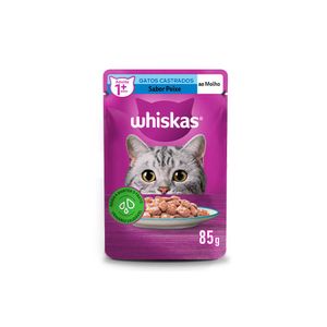 Whiskas Sachê Peixe ao Molho Gatos Adultos Castrados