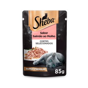 Sheba Gatos Adultos Sachê Salmão ao Molho
