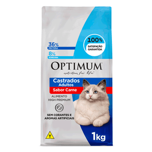 Optimum Gatos Adultos Castrados Carne