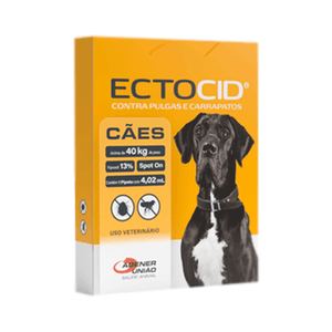 Ectocid Spot On Cães acima de 40kg Antipulgas e Carrapatos 1 pipeta