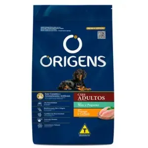 Origens Cães Adultos Porte Mini e Pequeno Frango e Cereais