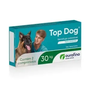 Vermífugo Top Dog para Cães 30kg
