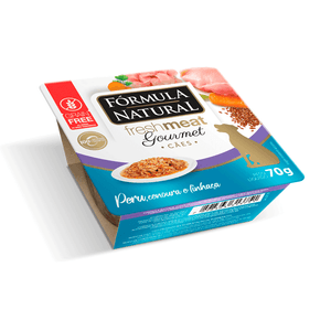Ração Úmida Fórmula Natural Fresh Meat Gourmet Cães Adultos Peru, Cenoura e Linhaça