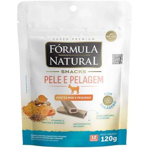Snack Formula Natural Pele e Pelagem para Cães Porte Mini e Pequeno